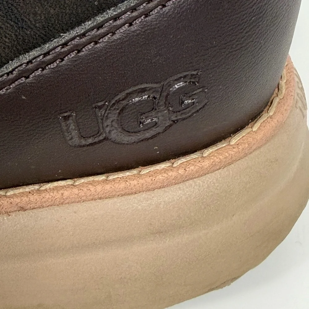 UGG Union Chukka Boots Men's 11.5 Brown Nubuck Comfort Waterproof Plain Toe - Picture 9 of 11